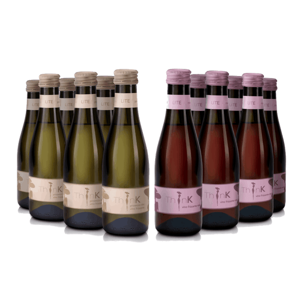 A PNG of multiple bottles of Organic Vegan Piccino Frizzante Prosecco & Sparkling Rosé