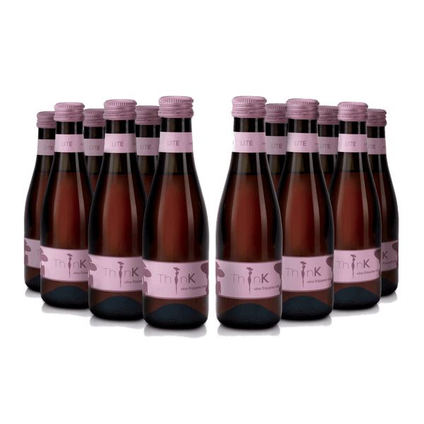 Multiple bottles of Organic Vegan Piccino Frizzante Sparkling Rosé